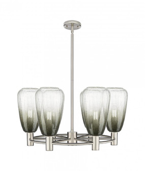Brookhaven Almond - 6 Light - 26 inch - Satin Nickel - Chandelier (3442|434-6CR-SN-G480-6SL)