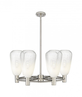 Brookhaven Almond - 6 Light - 26 inch - Satin Nickel - Chandelier (3442|434-6CR-SN-G480-6OP)