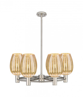 Preston Flute - 6 Light - 26 inch - Satin Nickel - Chandelier (3442|434-6CR-SN-G457-6ME)
