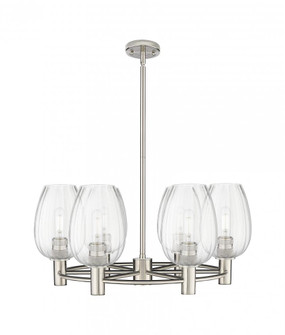 Preston Flute - 6 Light - 26 inch - Satin Nickel - Chandelier (3442|434-6CR-SN-G457-6CL)