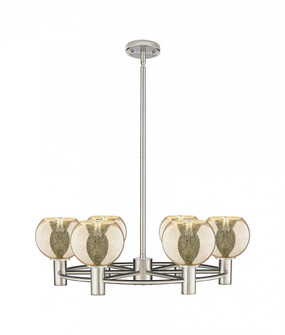 Athens - 6 Light - 26 inch - Satin Nickel - Chandelier (3442|434-6CR-SN-G128-6)