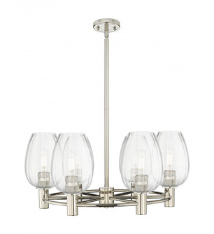 Preston Flute - 6 Light - 26 inch - Polished Nickel - Chandelier (3442|434-6CR-PN-G457-6CL)