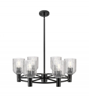 Crown Point - 6 Light - 24 inch - Matte Black - Chandelier (3442|434-6CR-BK-G559-5CL)