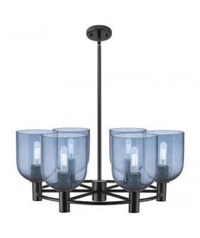 Bella - 6 Light - 26 inch - Matte Black - Chandelier (3442|434-6CR-BK-G558-6BL)