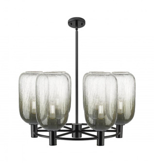 Brookhaven Cloche - 6 Light - 27 inch - Matte Black - Chandelier (3442|434-6CR-BK-G482-7SL)