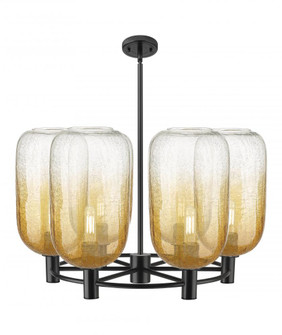 Brookhaven Cloche - 6 Light - 27 inch - Matte Black - Chandelier (3442|434-6CR-BK-G482-7AM)