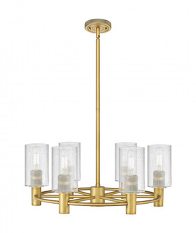 Clymer - 6 Light - 24 inch - Brushed Brass - Chandelier (3442|434-6CR-BB-G804)