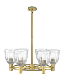Brookfield - 6 Light - 26 inch - Brushed Brass - Chandelier (3442|434-6CR-BB-G442)