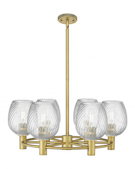 Salina - 6 Light - 26 inch - Brushed Brass - Chandelier (3442|434-6CR-BB-G292)