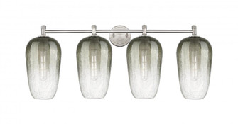 Brookhaven Flute - 4 Light - 38 inch - Satin Nickel - Bath Vanity Light (3442|434-4W-SN-G484-7SL)