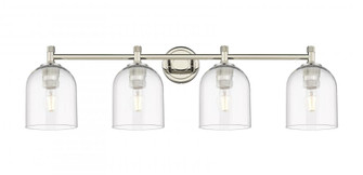 Bella - 4 Light - 36 inch - Polished Nickel - Bath Vanity Light (3442|434-4W-PN-G558-6CL)