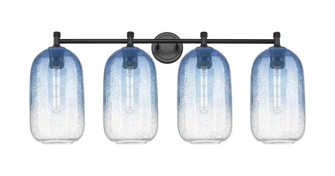 Brookhaven Cloche - 4 Light - 38 inch - Matte Black - Bath Vanity Light (3442|434-4W-BK-G482-7SB)