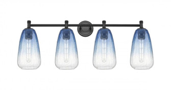 Brookhaven Almond - 4 Light - 37 inch - Matte Black - Bath Vanity Light (3442|434-4W-BK-G480-6SB)
