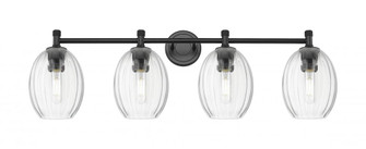 Preston Bulb - 4 Light - 37 inch - Matte Black - Bath Vanity Light (3442|434-4W-BK-G459-6CL)