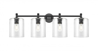 Paladin - 4 Light - 38 inch - Matte Black - Bath Vanity Light (3442|434-4W-BK-G4424-7)