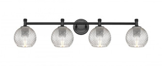 Athens - 4 Light - 36 inch - Matte Black - Bath Vanity Light (3442|434-4W-BK-G122C-6CL)