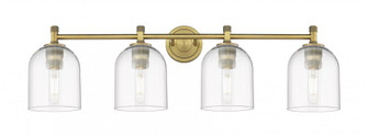 Bella - 4 Light - 36 inch - Brushed Brass - Bath Vanity Light (3442|434-4W-BB-G558-6CL)