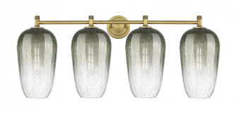 Brookhaven Flute - 4 Light - 38 inch - Brushed Brass - Bath Vanity Light (3442|434-4W-BB-G484-7SL)