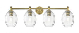 Preston Bulb - 4 Light - 37 inch - Brushed Brass - Bath Vanity Light (3442|434-4W-BB-G459-6CL)