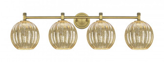 Preston Globe - 4 Light - 38 inch - Brushed Brass - Bath Vanity Light (3442|434-4W-BB-G458-7ME)