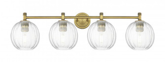 Preston Globe - 4 Light - 38 inch - Brushed Brass - Bath Vanity Light (3442|434-4W-BB-G458-7CL)