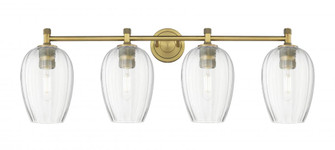 Preston Flute - 4 Light - 37 inch - Brushed Brass - Bath Vanity Light (3442|434-4W-BB-G457-6CL)