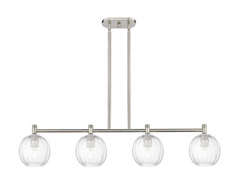 Preston Globe - 4 Light - 47 inch - Satin Nickel - Island Light (3442|434-4I-SN-G458-7CL)