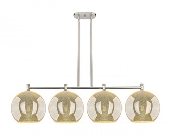 Athens - 4 Light - 52 inch - Satin Nickel - Island Light (3442|434-4I-SN-G128-12)