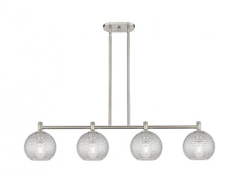 Athens - 4 Light - 48 inch - Satin Nickel - Island Light (3442|434-4I-SN-G122C-8CL)