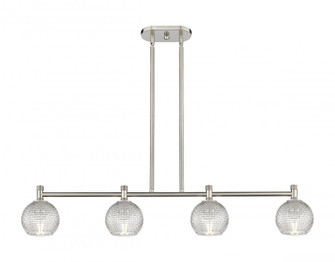 Athens - 4 Light - 46 inch - Satin Nickel - Island Light (3442|434-4I-SN-G122C-6CL)