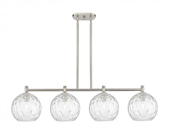 Athens Water Glass - 4 Light - 50 inch - Satin Nickel - Island Light (3442|434-4I-SN-G1215-10)