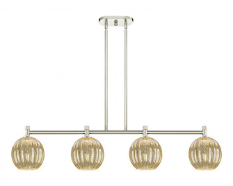 Preston Globe - 4 Light - 47 inch - Polished Nickel - Island Light (3442|434-4I-PN-G458-7ME)