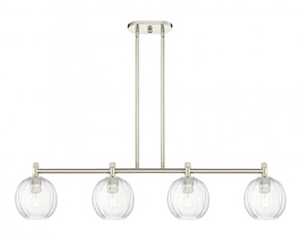 Preston Globe - 4 Light - 47 inch - Polished Nickel - Island Light (3442|434-4I-PN-G458-7CL)