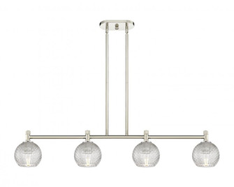 Athens - 4 Light - 46 inch - Polished Nickel - Island Light (3442|434-4I-PN-G122C-6CL)