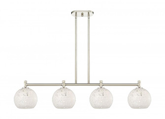 White Mouchette - 4 Light - 48 inch - Polished Nickel - Island Light (3442|434-4I-PN-G1216-8WM)