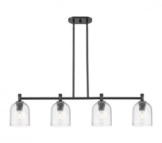 Bella - 4 Light - 46 inch - Matte Black - Island Light (3442|434-4I-BK-G558-6SDY)
