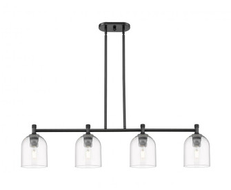 Bella - 4 Light - 46 inch - Matte Black - Island Light (3442|434-4I-BK-G558-6CL)