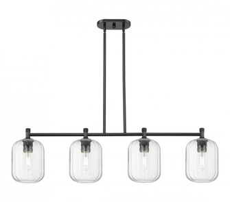 Preston Cylinder - 4 Light - 47 inch - Matte Black - Island Light (3442|434-4I-BK-G460-7CL)
