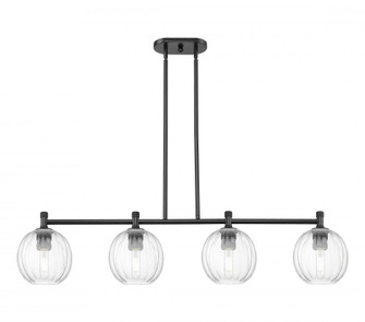 Preston Globe - 4 Light - 47 inch - Matte Black - Island Light (3442|434-4I-BK-G458-7CL)