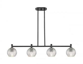 Athens - 4 Light - 46 inch - Matte Black - Island Light (3442|434-4I-BK-G122C-6CL)