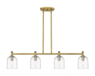 Bella - 4 Light - 46 inch - Brushed Brass - Island Light (3442|434-4I-BB-G558-6CL)