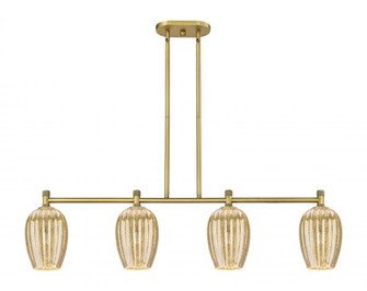 Preston Flute - 4 Light - 47 inch - Brushed Brass - Island Light (3442|434-4I-BB-G457-6ME)