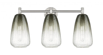 Brookhaven Almond - 3 Light - 24 inch - Satin Nickel - Bath Vanity Light (3442|434-3W-SN-G480-6SL)