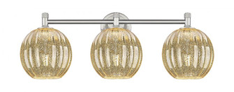 Preston Globe - 3 Light - 25 inch - Satin Nickel - Bath Vanity Light (3442|434-3W-SN-G458-7ME)