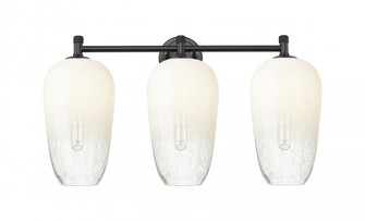 Brookhaven Flute - 3 Light - 25 inch - Matte Black - Bath Vanity Light (3442|434-3W-BK-G484-7OP)