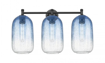 Brookhaven Cloche - 3 Light - 25 inch - Matte Black - Bath Vanity Light (3442|434-3W-BK-G482-7SB)