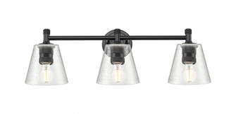 Caton - 3 Light - 24 inch - Matte Black - Bath Vanity Light (3442|434-3W-BK-G454)