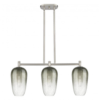 Brookhaven Flute - 3 Light - 34 inch - Satin Nickel - Island Light (3442|434-3I-SN-G484-7SL)