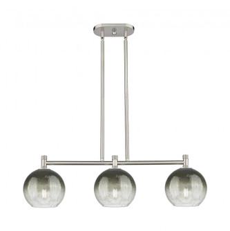 Brookhaven Globe - 3 Light - 35 inch - Satin Nickel - Island Light (3442|434-3I-SN-G483-8SL)