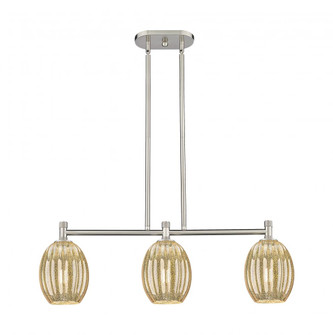 Preston Bulb - 3 Light - 33 inch - Satin Nickel - Island Light (3442|434-3I-SN-G459-6ME)